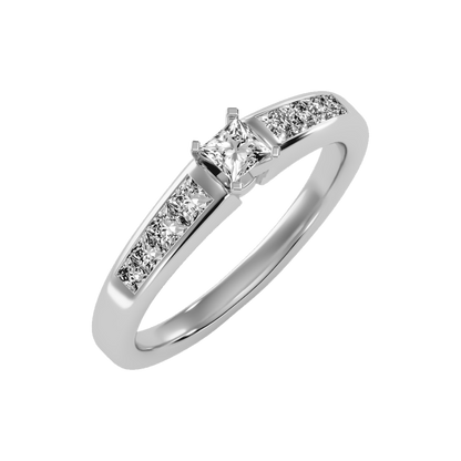 Burning Solitaire Ring - Five