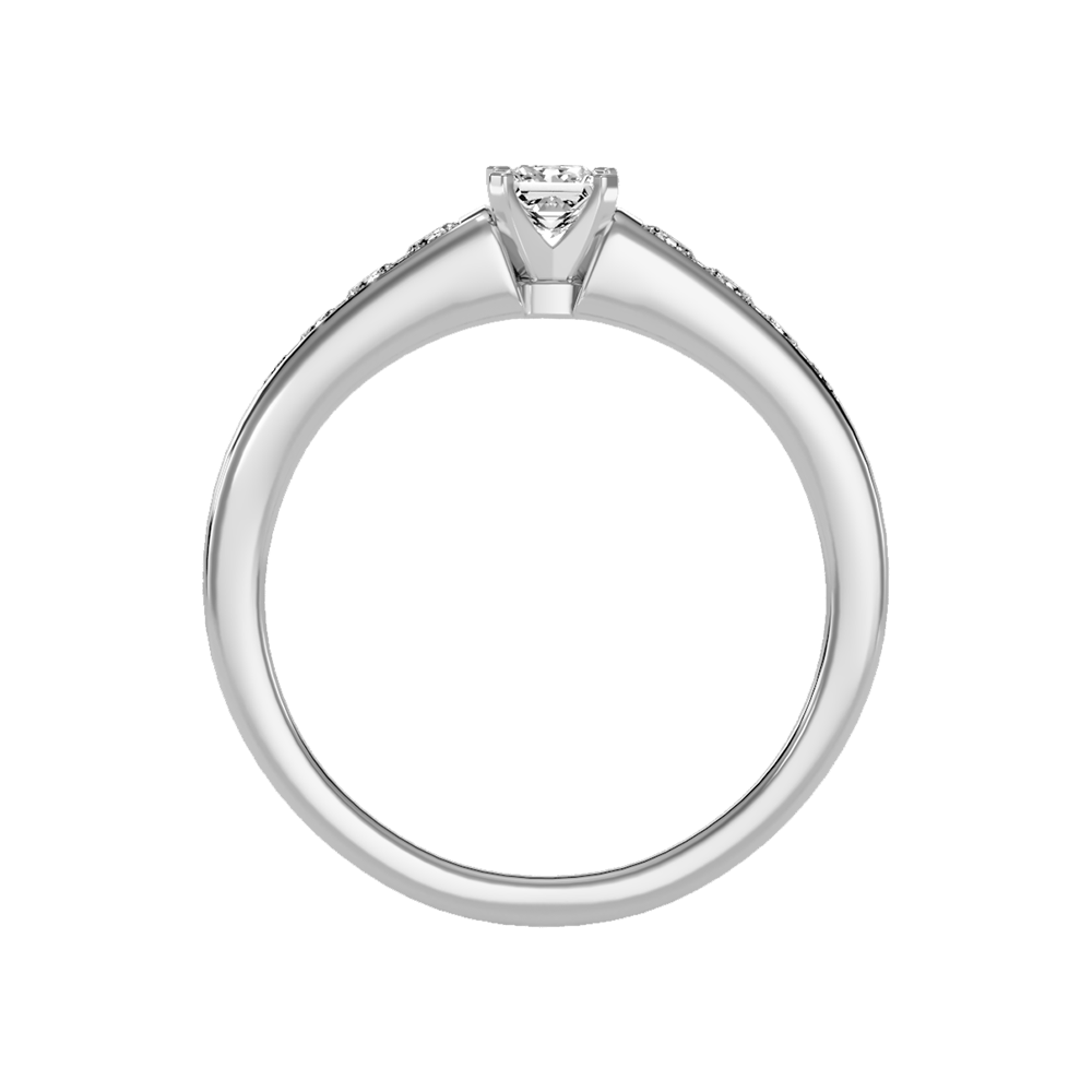 Burning Solitaire Ring In 925 Sterling Silver - Eight