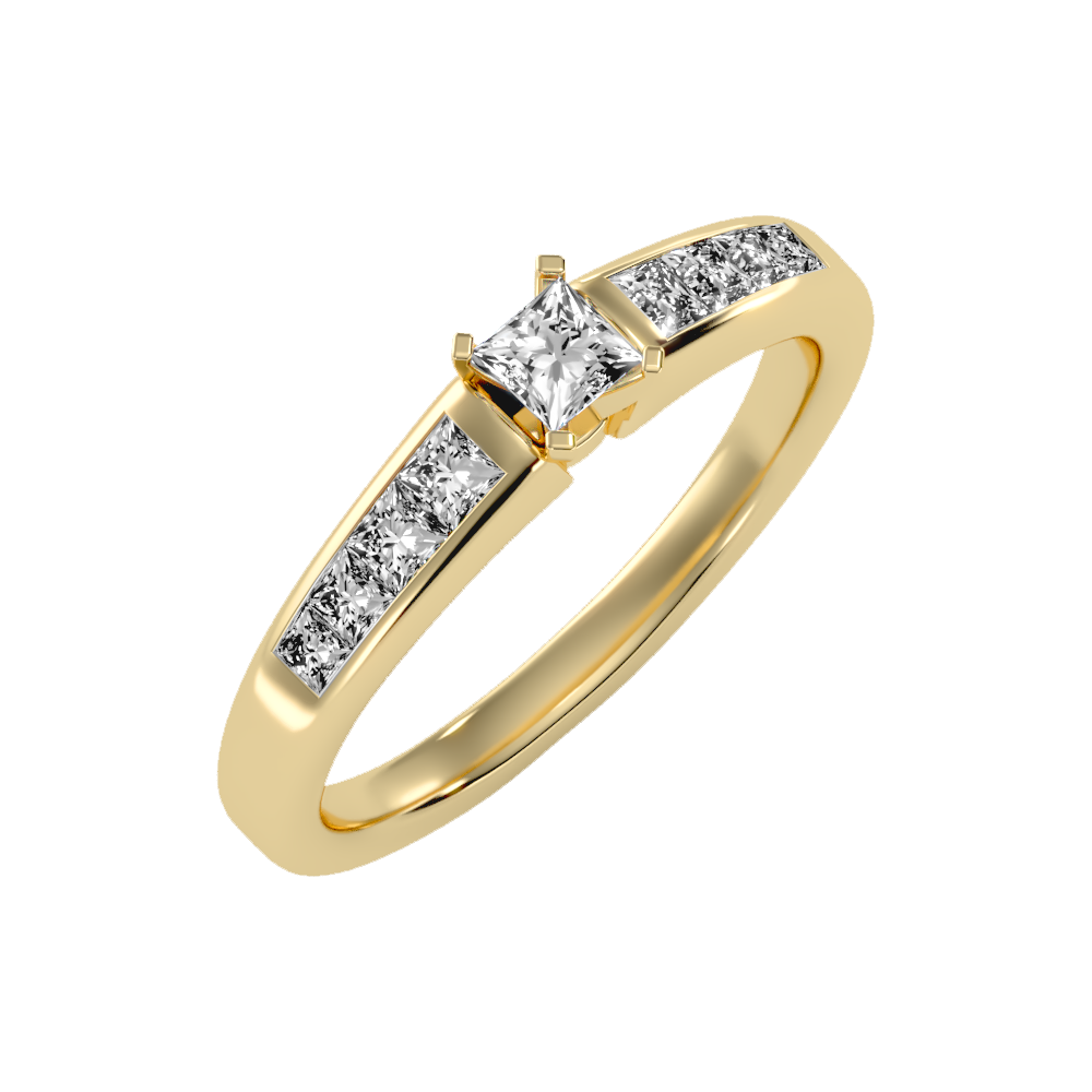 Burning Solitaire Ring - Nine