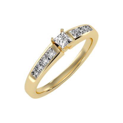 Burning Solitaire Ring - Nine