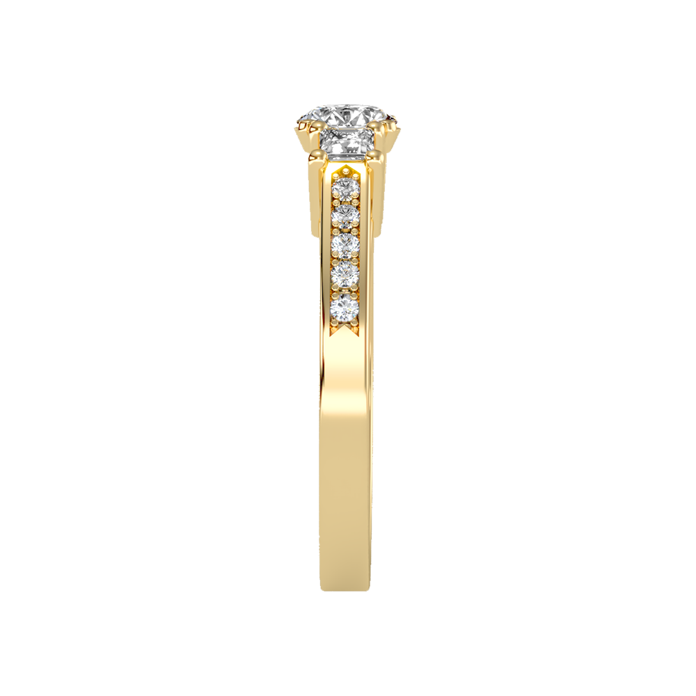 Burning Tri Stone Ring In 925 Sterling Silver - Eleven