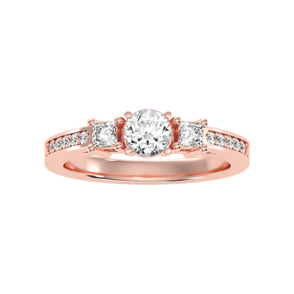 Burning Tri Stone Ring - Two