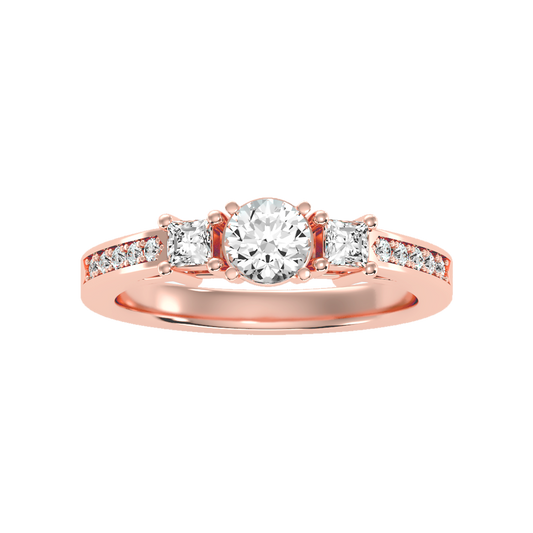 Burning Tri Stone Ring - Two