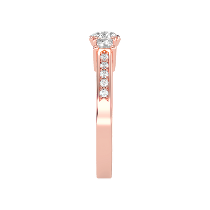 Burning Tri Stone Ring In 925 Sterling Silver - Three