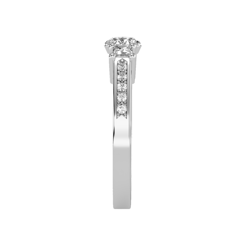 Burning Tri Stone Ring - Seven