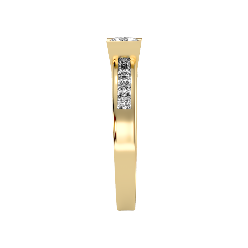 Burnished Solitaire Ring In 925 Sterling Silver - Eleven
