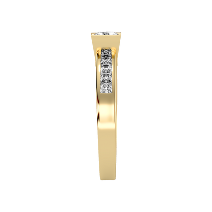 Burnished Solitaire Ring - Eleven
