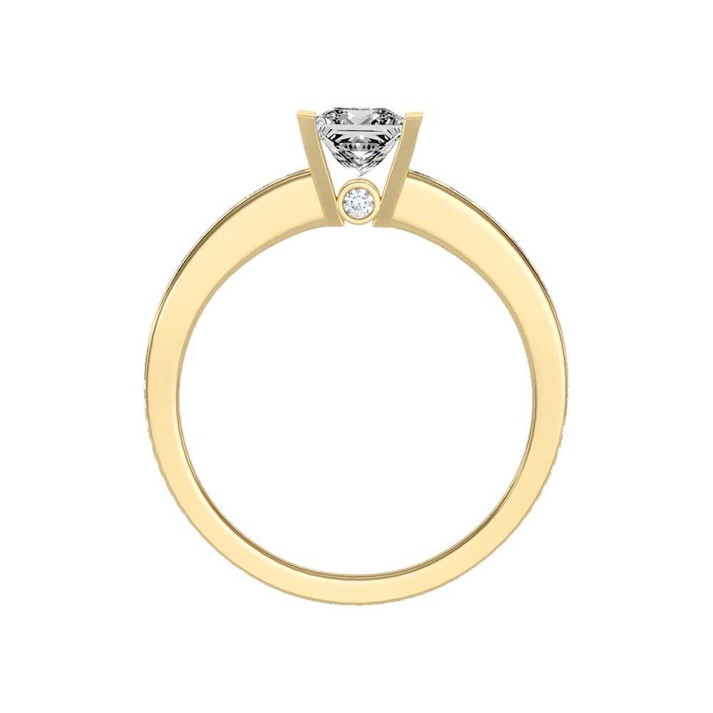 Burnished Solitaire Ring In 925 Sterling Silver - Twelve