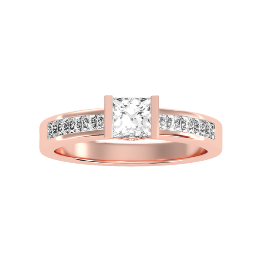 Burnished Solitaire Ring - Two