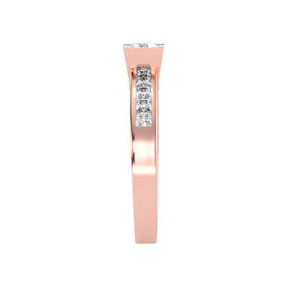 Burnished Solitaire Ring - Three