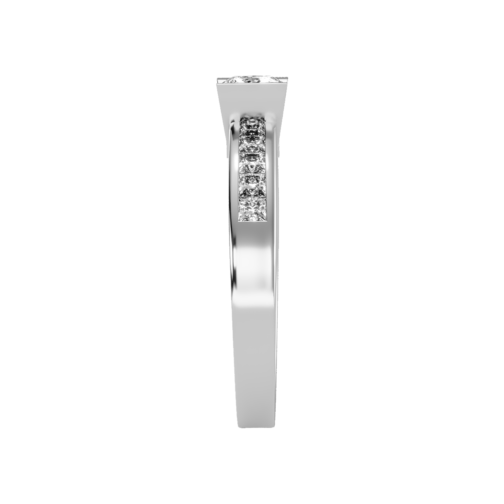 Burnished Solitaire Ring - Seven
