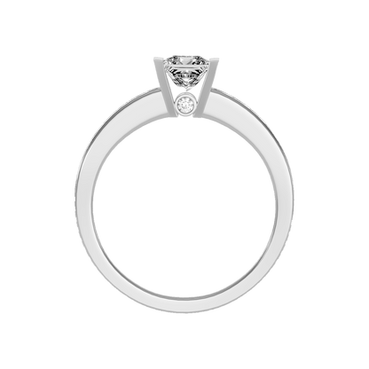 Burnished Solitaire Ring In 925 Sterling Silver - Eight