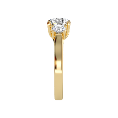 Burnished Tri Stone Ring - Eleven