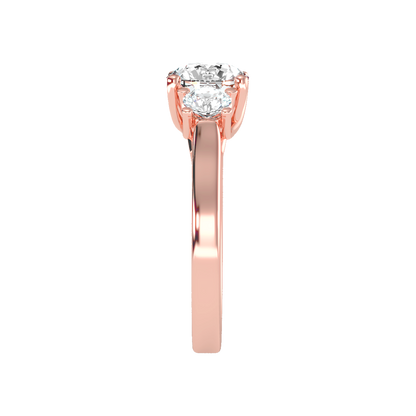 Burnished Tri Stone Ring - Three