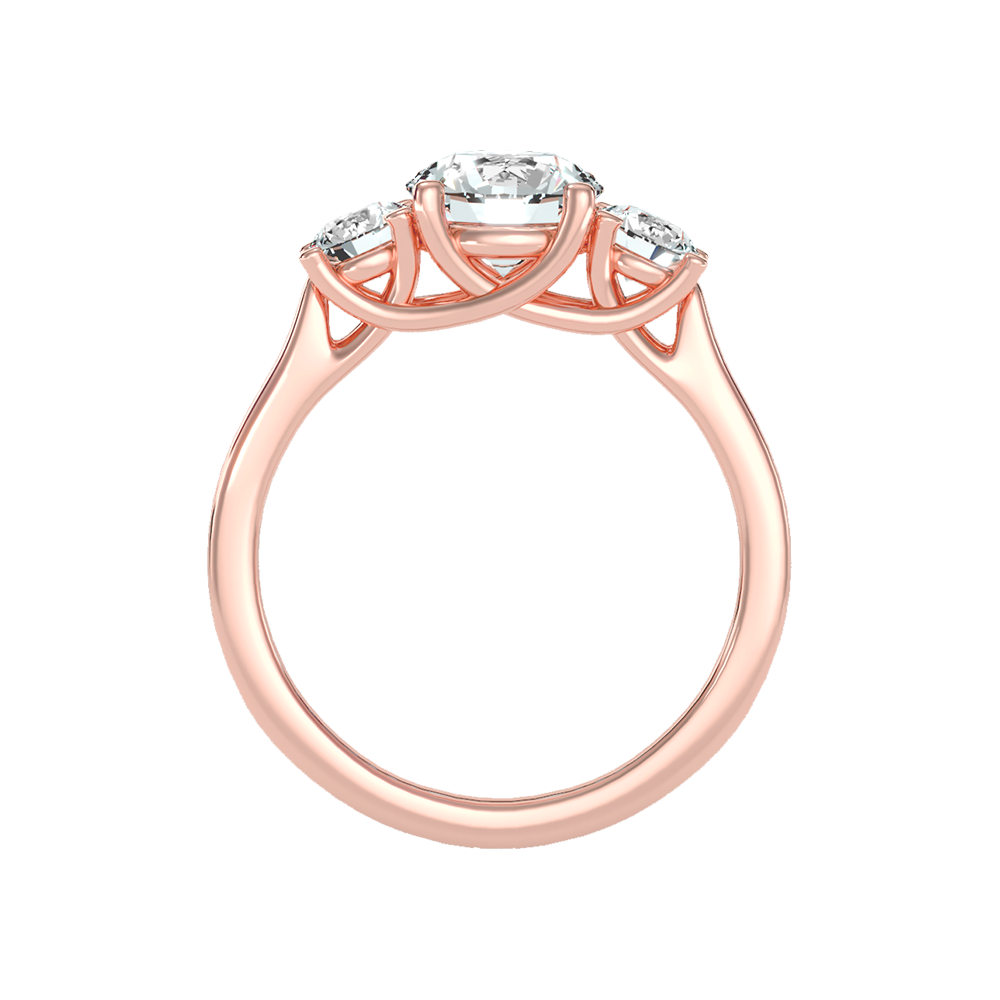 Burnished Tri Stone Ring - Four