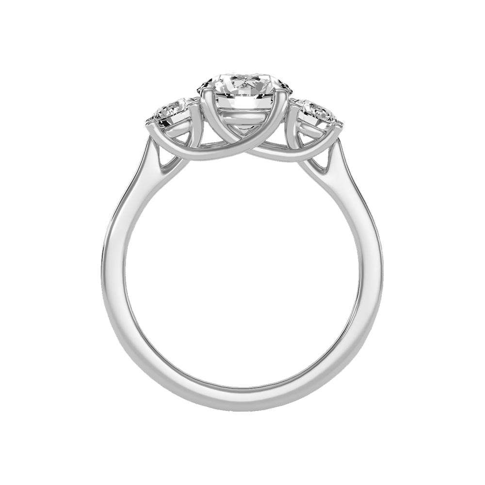 Burnished Tri Stone Ring - Eight