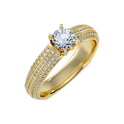 Busttling Solitaire Ring In 925 Sterling Silver - Ten