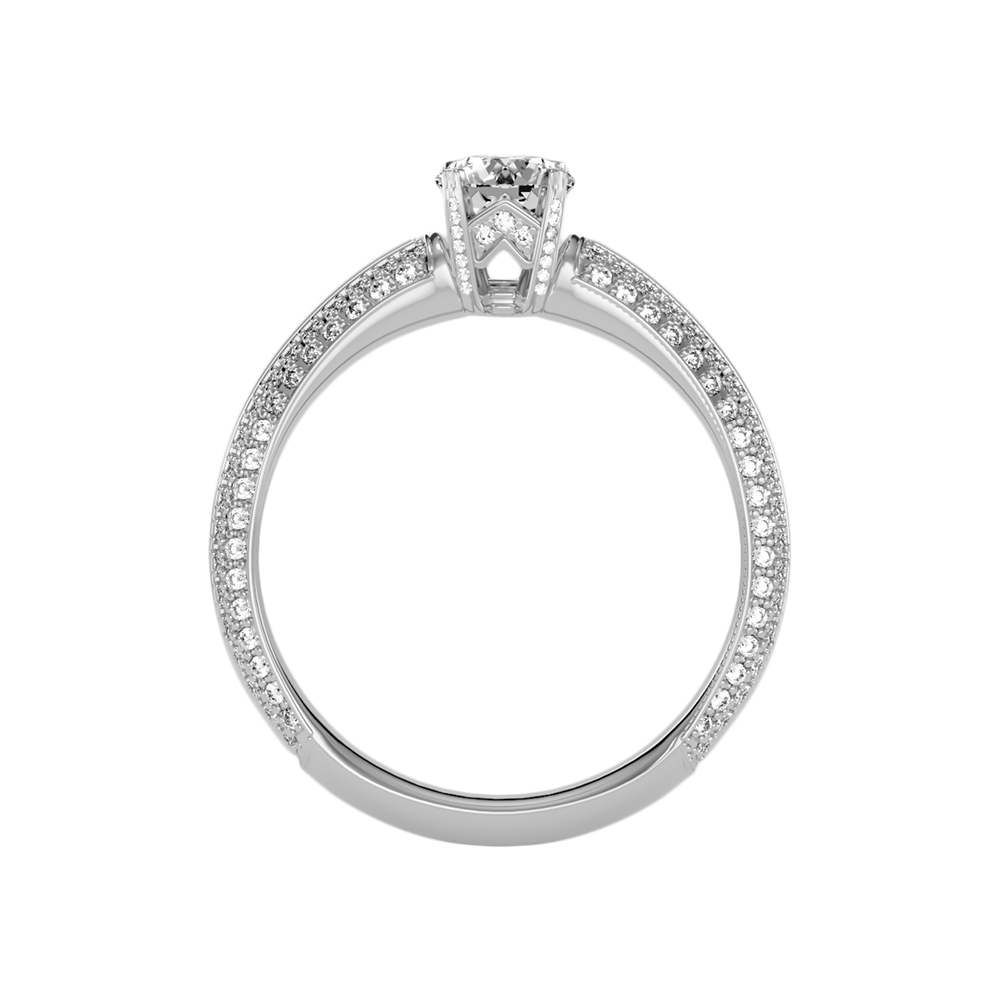 Busttling Solitaire Ring In 925 Sterling Silver - Three