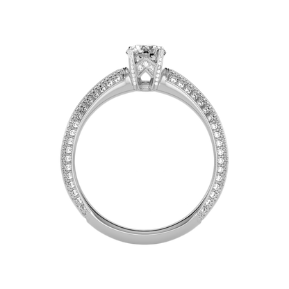 Busttling Solitaire Ring In 925 Sterling Silver - Three