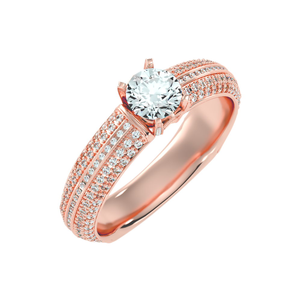 Busttling Solitaire Ring In 925 Sterling Silver - Six