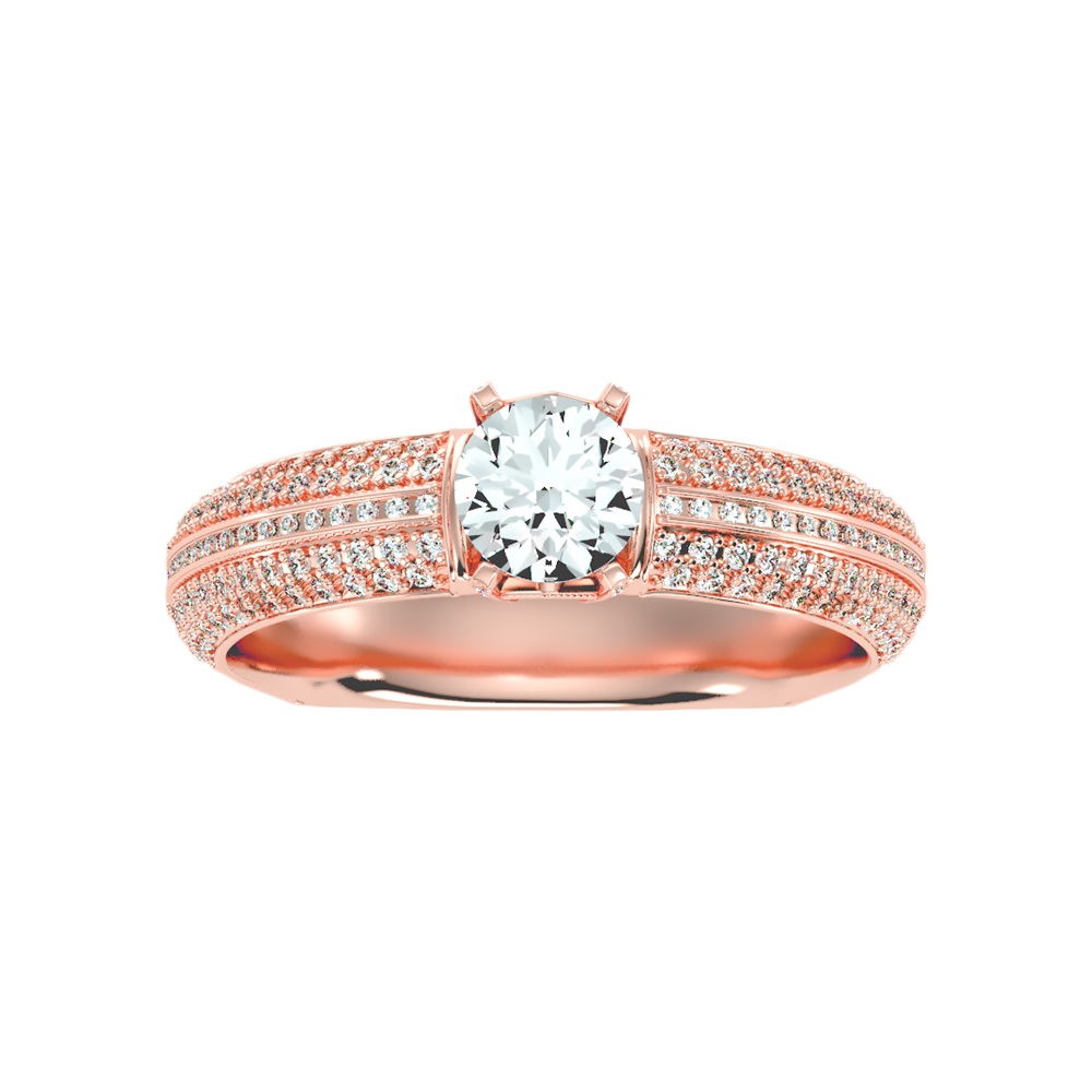 Busttling Solitaire Ring In 925 Sterling Silver - Eight
