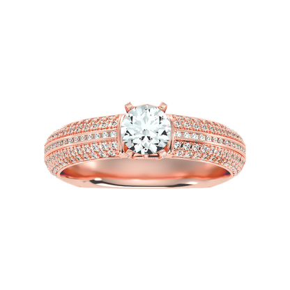 Busttling Solitaire Ring In 925 Sterling Silver - Eight
