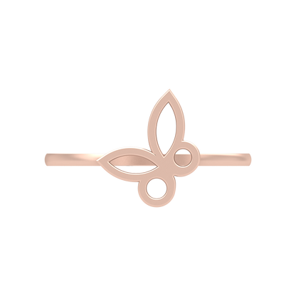 Butterfly Gold Ring - Three