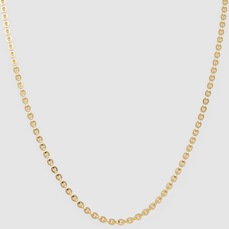 14K Gold Cable Chain Necklace 22 inch