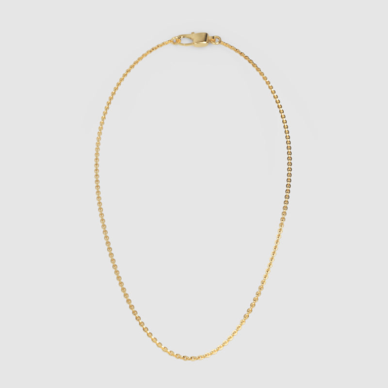 14K Gold Cable Chain Necklace 20 inch