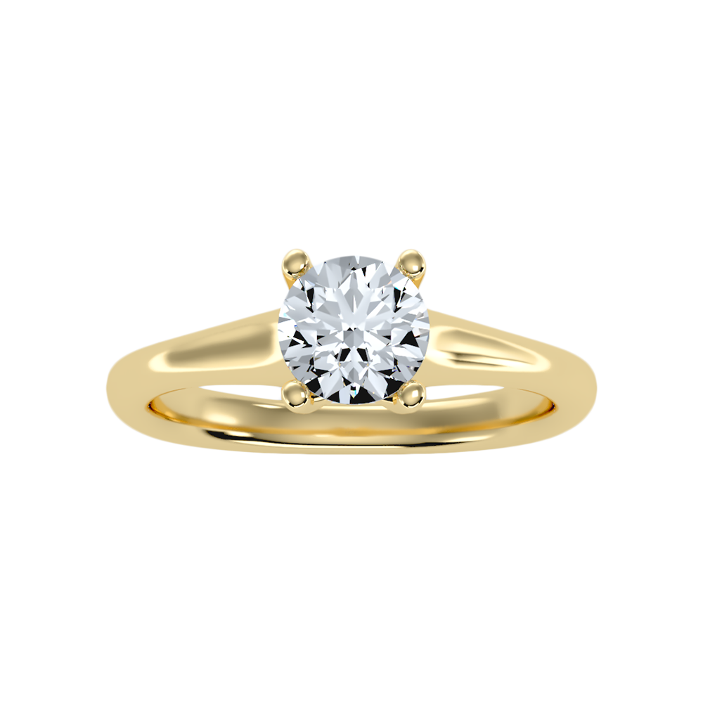 Calin Classic Solitaire Ring In 925 Sterling Silver - Ten