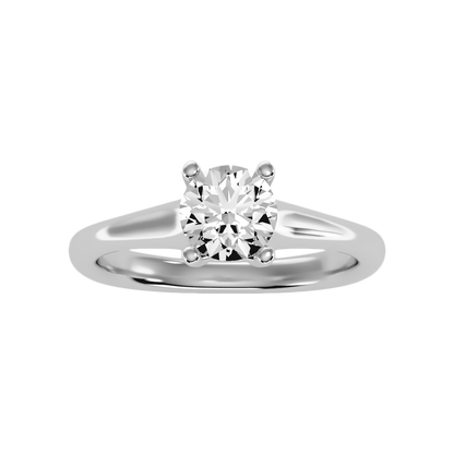 Calin Classic Solitaire Ring In 925 Sterling Silver - Three