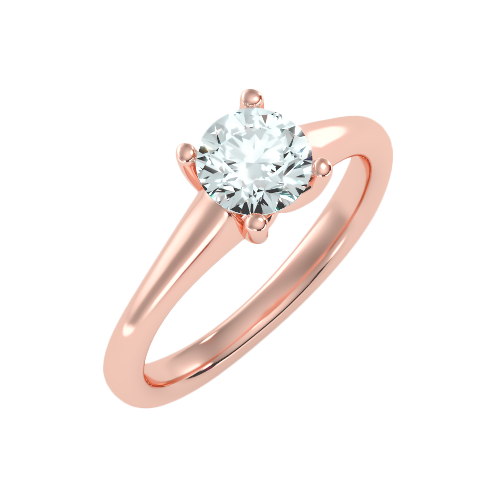 Calin Classic Solitaire Ring In 925 Sterling Silver - Five