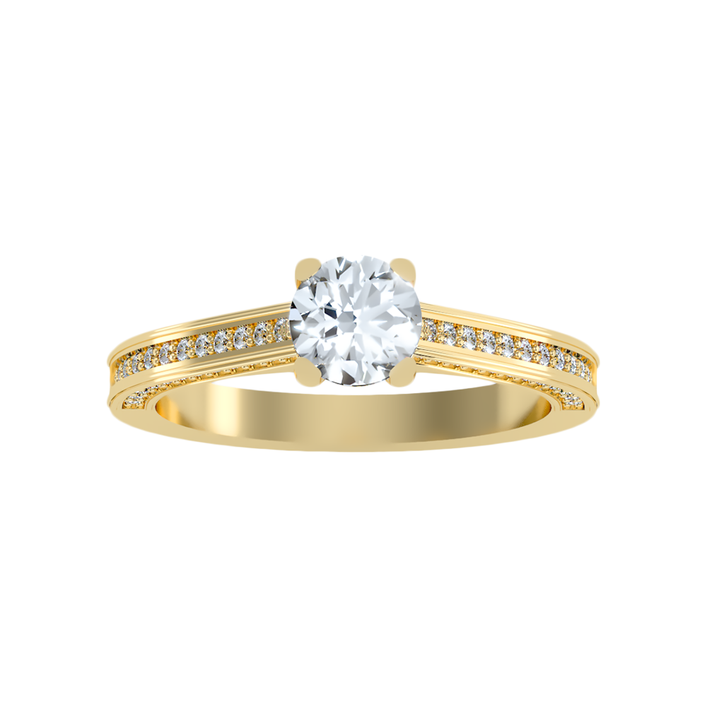 Caricia Solitaire Ring In 925 Sterling Silver - Ten