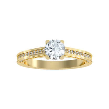Caricia Solitaire Ring In 925 Sterling Silver - Ten