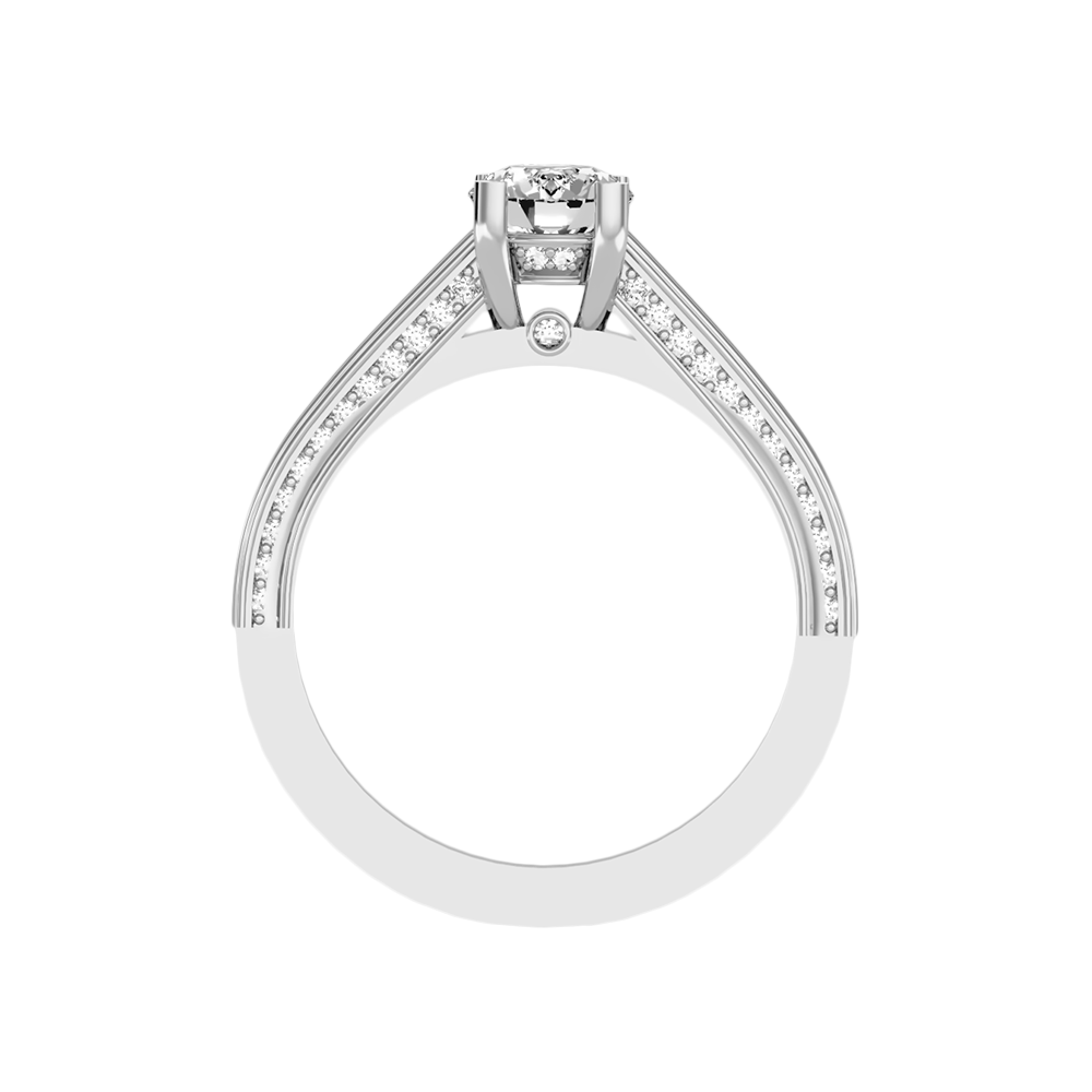 Caricia Solitaire Ring In 925 Sterling Silver - Two