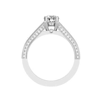 Caricia Solitaire Ring In 925 Sterling Silver - Two