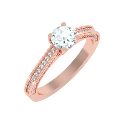 Caricia Solitaire Ring In 925 Sterling Silver - Five