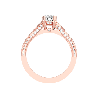 Caricia Solitaire Ring In 925 Sterling Silver - Six