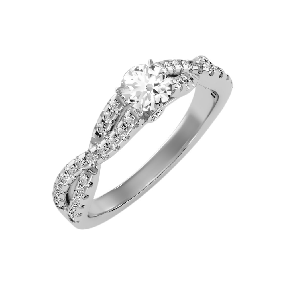 Carino Diamond Ring In 925 Sterling Silver - Five