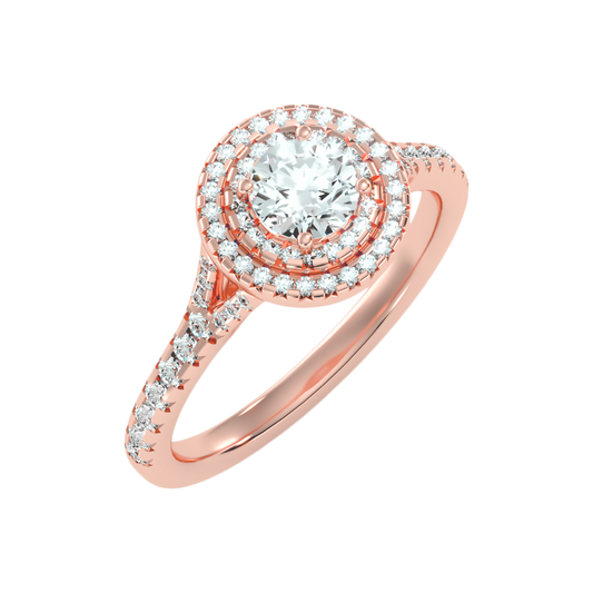 Celebrated Halo Ring In 925 Sterling Silver - One