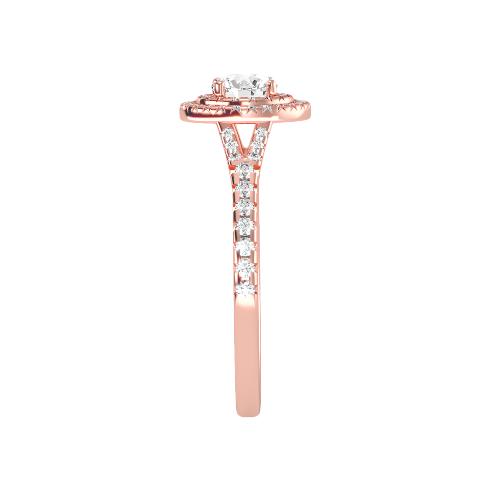 Celebrated Halo Ring In 925 Sterling Silver - Four