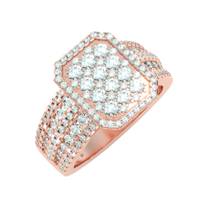 Celestial Diamond Men's Ring In 925 Sterling Silver - One