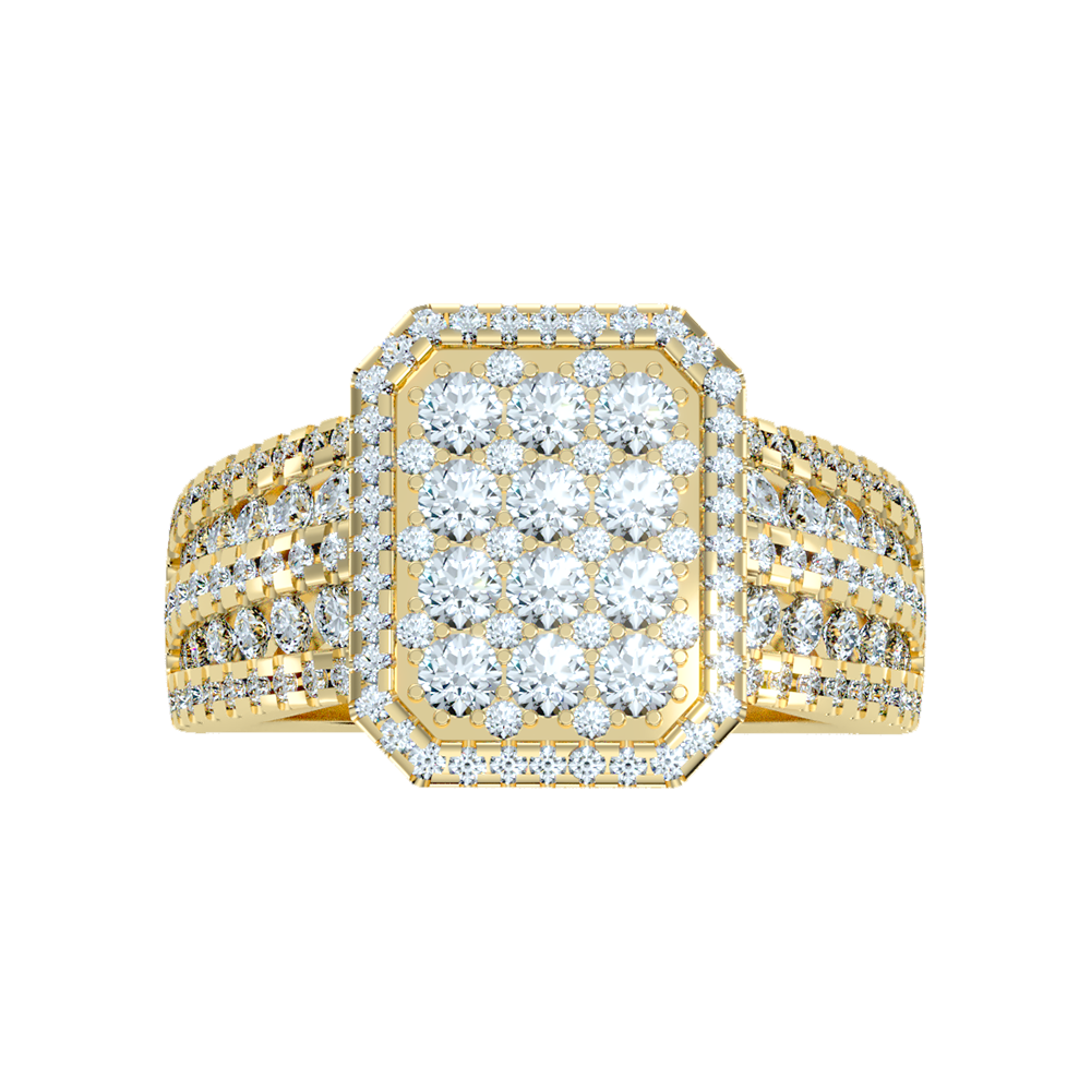 Celestial Diamond Men's Ring In 925 Sterling Silver - Ten