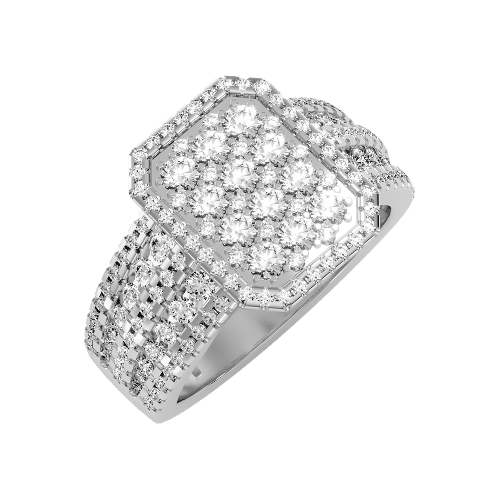 Celestial Diamond Men's Ring In 925 Sterling Silver - Five
