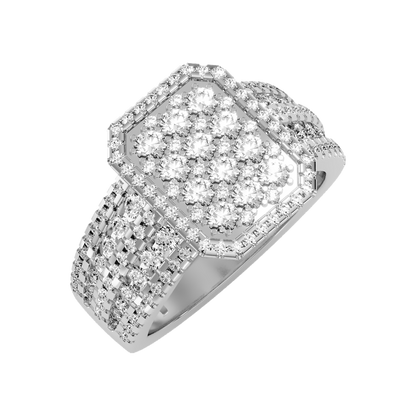 Celestial Diamond Men's Ring In 925 Sterling Silver - Five