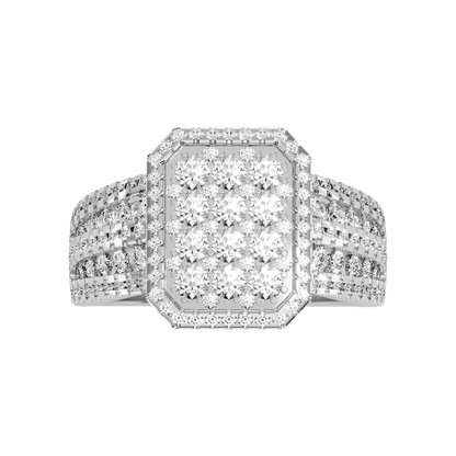 Celestial Diamond Men's Ring In 925 Sterling Silver - Six