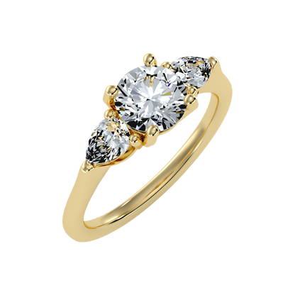 Celestial Halo Solitaire Ring In 925 Sterling Silver - One