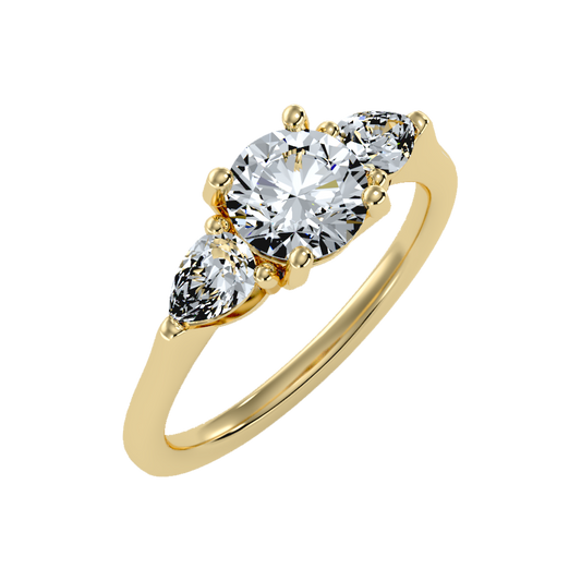Celestial Halo Solitaire Ring - One