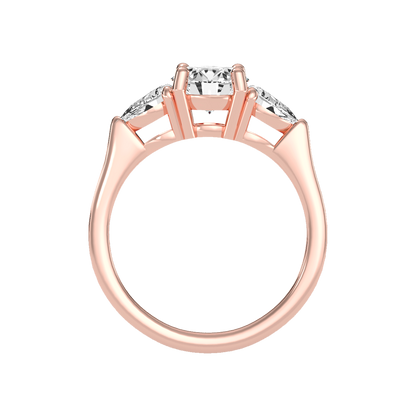 Celestial Halo Solitaire Ring In 925 Sterling Silver - Ten