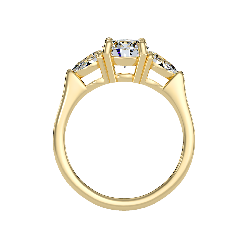 Celestial Halo Solitaire Ring In 925 Sterling Silver - Two